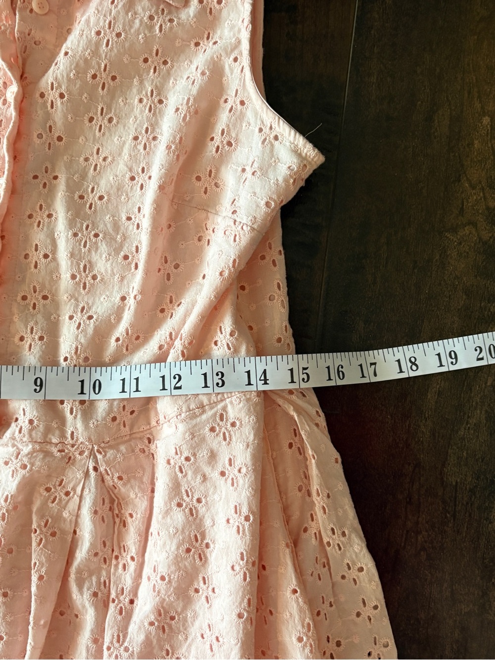 Tommy Hilfiger Pink Eyelet Cotton Shirt Dress Size 8 - Picture 7 of 8